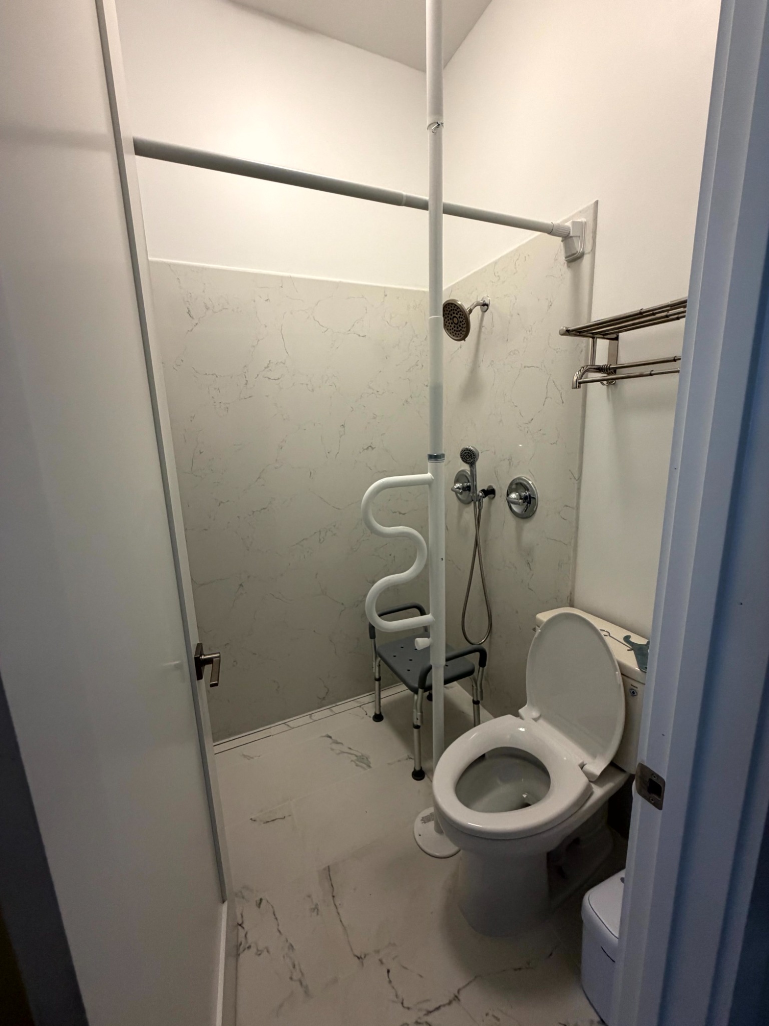 Accessible curbless shower bathroom in West Sacramento